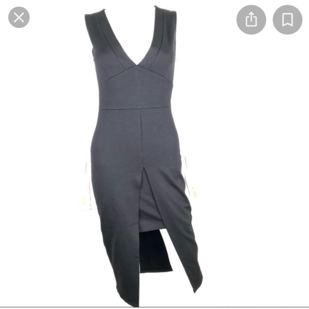Lulus midnight blue V neck midi dress